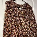 Anthropologie HWR  Sweater Sz Medium Multicolor Wool Blend Chunky Knit Cardigan Photo 2
