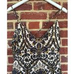 Free People  Queen Of Hearts Mini Dress Womens 6 Jacquard Print Gold Baroque Prom Photo 4