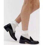 Urban Outfitters  Pearl Ruffle Lace Crew Sock in White Size OS NWT Photo 0