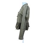 Free People  y2k women’s army green peplum utility blazer Xs Photo 9