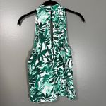 Olivaceous  Women's Green Tropical Vacation Halter Top - Size Small - Resort Wear Photo 6