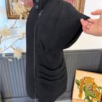 Luii Women's Wool Blend Black Knit Sweater Dress Zip Front High Collar ~ XL 💚🍄 Photo 2