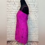 H&M  EMBROIDERED CUT OUT MINI DRESS PURPLE PINK MAGENTA 100% cotton sundress L Photo 4
