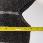 AB Studio  Gray Striped Sweater Dress Size L Short Sleeve Knit Winter Dress Mini Photo 10