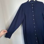 J.Crew  Classic-Fit Soft Gauze Shirt-Dress Navy Blue Size 8 Dressy Casual Photo 4