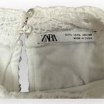ZARA ‎ White Crochet Lace Halter Mini Shift Dress Size L Photo 1