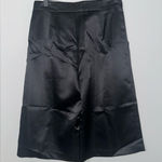 8PM Women’s Black Satin Pleated High Waist‎ Wide Leg Long Shorts NWT Size XS Photo 0