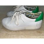 Kate Spade  Women's Lift White/green Leather‎ Casual Sneakers Shoes Size 8.5 B Photo 2