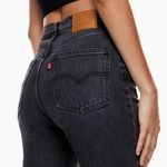 Levi's Levi’s Premium Washed Black 70’s High Flare Denim Jeans Photo 3