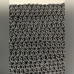 Faded Glory  Black with Gold Thread Crochet Mini Flap Hand Bag‎ Photo 9