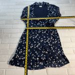Aritzia Sunday Best Wrap Dress 6 Savoy Cherry Print Navy Blue Ruffle Feminine Photo 1