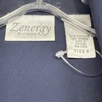 Zenergy by Chico's Trench Coat Lightweight Full Zip‎ Jacket Blue Size S READ Photo 4