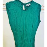 Reformation Emerald Green A-Line Crewneck Cap Sleeves Gavin Midi Dress Size 4 Photo 6