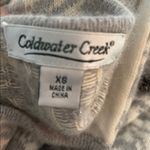 Coldwater Creek  Wool Angora Tailored Cardigan Sweater Sz XS Gray Cream Snowflake Photo 4