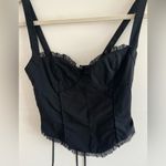 Tiger Mist  XC Lace Up Black Crop Corset Blouse Photo 1