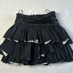 ZARA Sold Out Black Ruffle Layered Mini Skirt Photo 7