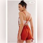 Free People Tough Love Shortalls Cinnamon Stick Photo 2