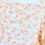 SheIn  White Pink & Peach Floral Long Sleeve Maxi Dress. Photo 2