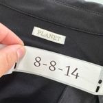 Planet Dress Womens 12 Black Surplice Collared Midi Tie‎ Waist Career Blue Photo 2