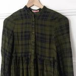 re:named Plaid Button Cuff Front Button Down Tunic Top Or Short Dress Photo 5