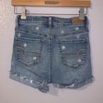 American Eagle Outfitters Embroidered flowers super stretch jean shorts Photo 3