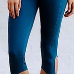 Free People Blue Lace Up Leggings Photo 0