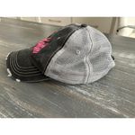 BARBIE Adult Adjustable Hat Cap‎ Gray Embroidered Pink Barbie Logo NWOT Photo 2