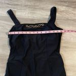 Longitude Vintage Black Gold One Piece Swim Suit With open Back-See Measurements Photo 14