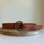 Brown Genuine Bonded Leather Wrap Round Silver Loop Stud Belt Size XL Photo 11