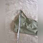 Danskin Sage Green One Shoulder Padded Push Up Sports Bra  Athletic Crop Sz S EUC Photo 6