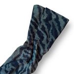 Retrofête Retrofete Sheer Silk Button Up Shirt Animal Print Tiger black tan Size Large Photo 6