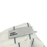 Tory Burch  Wool Performance Pleated Golf Mini Skirt New Ivory Light Stripe 2 Photo 5