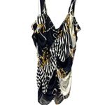 Venus  Nautical Ruching Tankini Swim Tank Top Navy White and Gold Plus Size 3X Photo 6