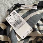 Mango Bold Camp Zebra Print Long Sleeve Belted Mini Dress Medium NWT Photo 5