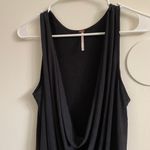 Free People Dark Grey Deep Cowl Neck Sleeveless Dress With Pockets Photo 2