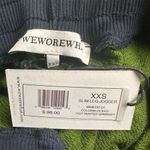 We Wore What NWT Women's Slim Leg Jogger XXS Hunter Green & Navy Casual Pants Photo 5