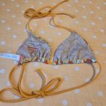 Free People NWOT FP Beach Michelle Printed Triangle Gold Coast Bikini Top M Photo 5