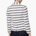 Lucky Brand Collection LA | Large | Blaine White with Navy Striped Tweed Blazer Photo 2