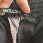 Shoulder Black and Pink Patterned Women's Cropped Silk Dress Pants Size 36 Photo 1