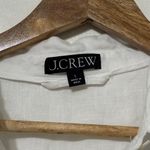 J.Crew  Capitaine Linen Shirt Dress Size Large White Belted Resortwear Minimalist Photo 2