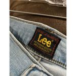 Lee 10 High Rise Relaxed Fit Light Wash Crop Blue Denim Jeans Size 14 Photo 5