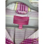 Isaac Mizrahi  Live Women's Button Down Jacket Pink Plaid Size Large Long Sleeve Photo 9