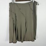 DKNY  Vtg Y2K Silk Midi Skirt Women 14 Brown Green Forest Fairy Whimsigoth Earthy Photo 4