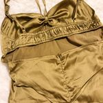 SheIn Silky Olive green mini Dress Photo 4