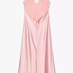 ZARA  Pink Satin Slip maxi Dress evening party cocktail wedding Photo 4