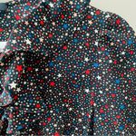 Madewell  Silk Ruffle Wrap Blouse Starry Night Print Sz XS Photo 4