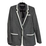 Banana Republic NWT Hack ing Jacket in Piped Grey - Size 8 Photo 2