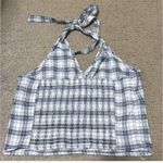 Hollister Blue Plaid Halter Top Photo 1
