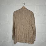 Madewell  Women’s Linen Dorset Gingham Two-Button Blazer White Tan Size Large Photo 2