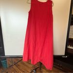 Red Sleeveless Dress with Polka Dot Detail Sleeveless Photo 7